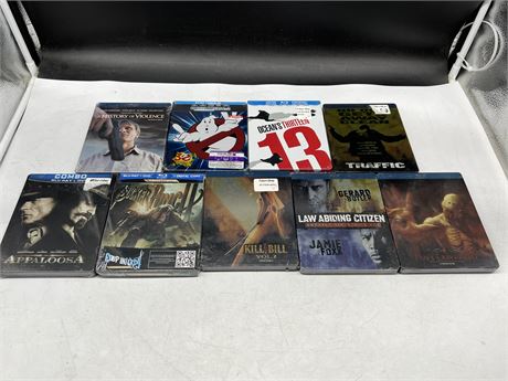 9 SEALED OUT OF PRINT BLU RAY STEELBOOKS