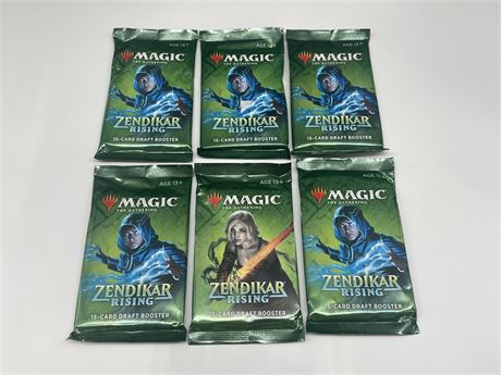 6 NEW MAGIC THE GATHERING BOOSTER PACKS