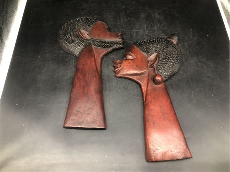 TWO CHEWA TRIBE WOOD CARVINGS (18x10)