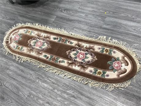 HAND KNOTTED HALL RUNNER CARPET (77” long)
