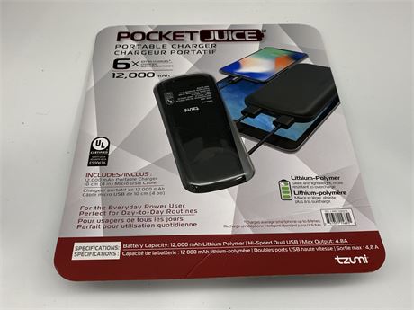 USED POCKET JUICE PORTABLE CHARGER