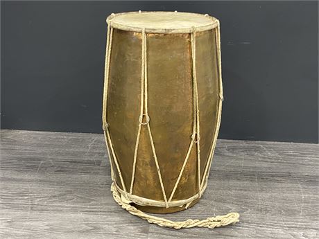 COPPER HAMMERED DRUM (17” tall)