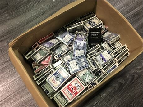BOX OF PLAYING CARDS