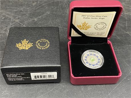 ROYAL CANADIAN MINT $3 FINE SILVER COIN