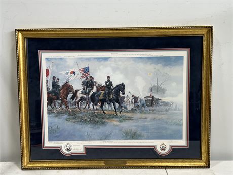 WELL FRAMED LIMITED EDITION PRINT “REYNOLDS” BY DALE GALLON #88/203 (36”x26.5”)