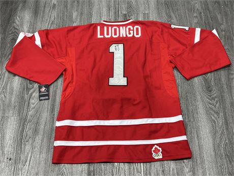 SIGNED ROBERTO LUONGO 2010 VANCOUVER OLYMPICS TEAM CANADA JERSEY W/TAGS
