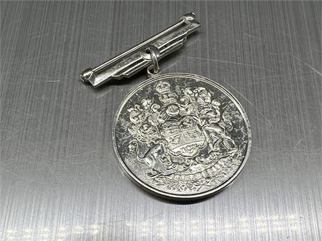SOLID SILVER MILITARY SERVICE MEDAL