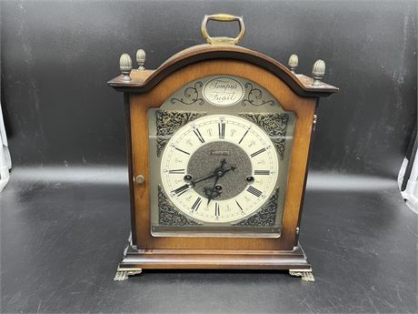 TEMPUS CLOCK “FORESTVILLE” WEST GERMANY WORKING W/KEY INCLUDED