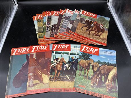 20 VINTAGE HORSE RACING MAGAZINES (1940s-50s)