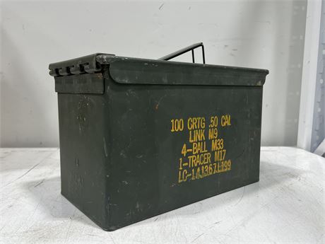 VINTAGE MILITARY AMMO CRATE - 12” LONG