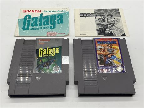 2 NES GAMES WITH INSTRUCTIONS