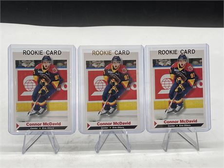 3 RARE CONNOR MCDAVID 2015-16 SPORTS ILLUSTRATED ROOKIE CARDS