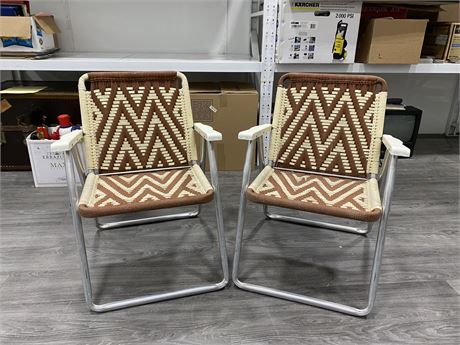 2 MCM LAWN CHAIRS - 29” TALL