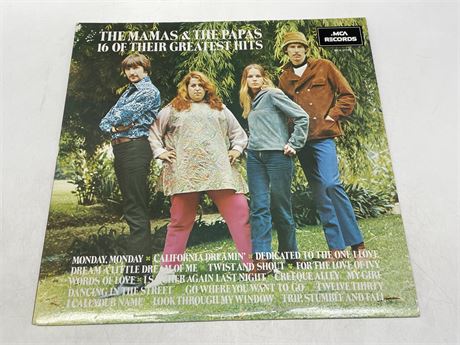 THE MAMAS & THE PAPAS - 16 OF THEIR GREATEST HITS - EXCELLENT (E)