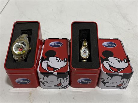 2 DISNEY MICKEY MOUSE WATCHES