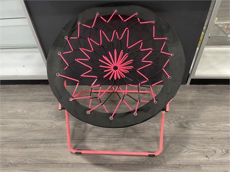 PINK BUNGEE CHAIR 32”x32”x29”