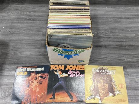 LARGE BOX OF RECORDS (Most scratched)