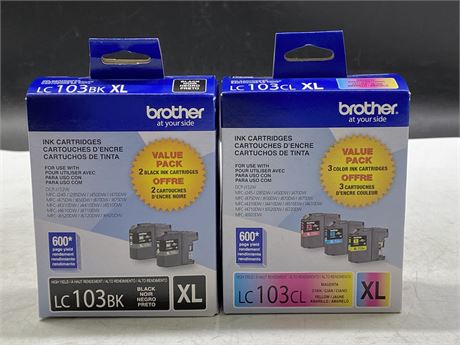 2 NEW BROTHER INK CARTRIDGES