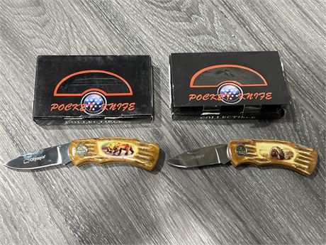 2 NEW COLLECTABLE POCKET KNIVES (7”)