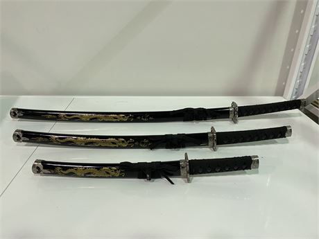 3 SAMURAI SWORDS