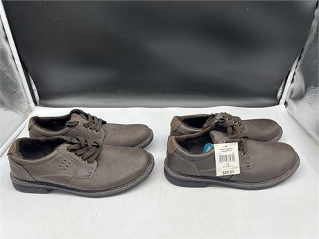 2 NEW PAIRS OF MENS CASUAL SHOES SIZE 11+12