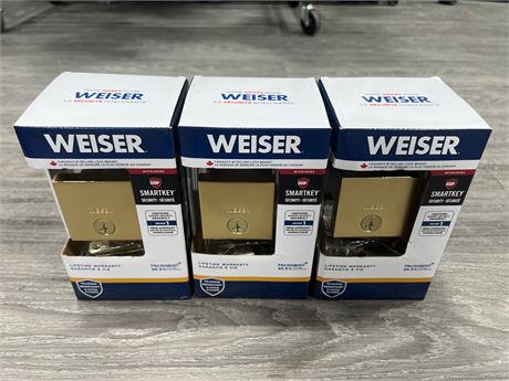 3 NEW WEISER LOCKS