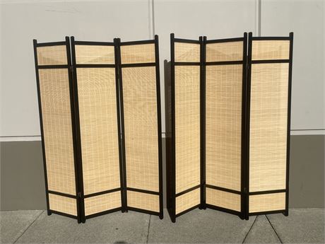 2 - 3 PANNEL ROOM DIVIDERS 54”x71”
