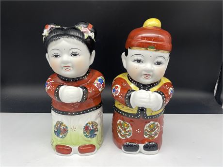 2 CHINESE FIGURES - 11” TALL