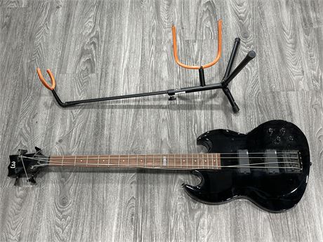 VIPER 104-4 BASS GUITAR WITH YORKVILLE STAND