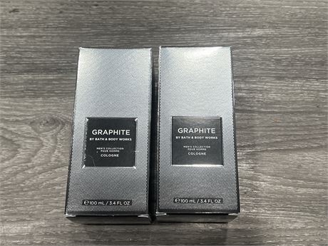 2 NEW GRAPHITE BY BED & BODY WORKS COLOGNES - 100ML EACH
