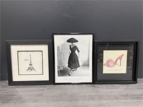 3 FRAMED PRINTS - SPECS IN PHOTOS