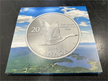 ROYAL CANADIAN MINT $20 FINE SILVER 2014 COIN