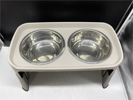 TOP PAW ADJUSTABLE DOG FOOD WATER DISHES