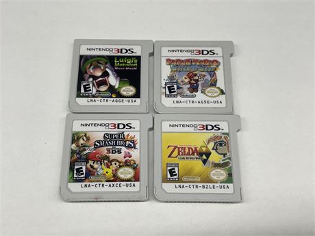 4 NINTENDO 3DS GAMES