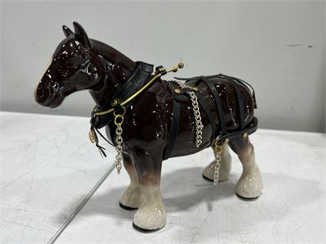 PORCELAIN HORSE FIGURE (10”x8.5”)