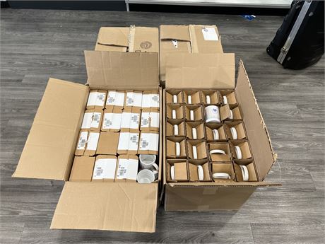 4 BOXES FULL OF NEW MUGS - 250-300PCS