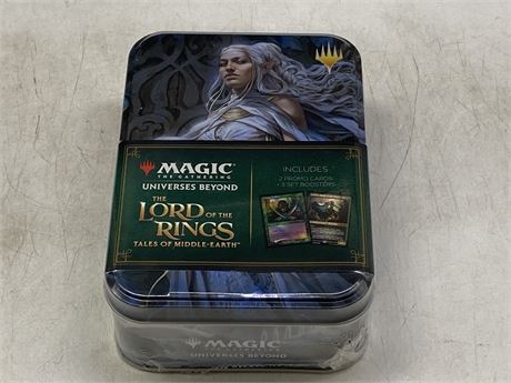 SEALED MAGIC THE GATHERING UNIVERSES BEYOND THE LORD OF THE RINGS TIN