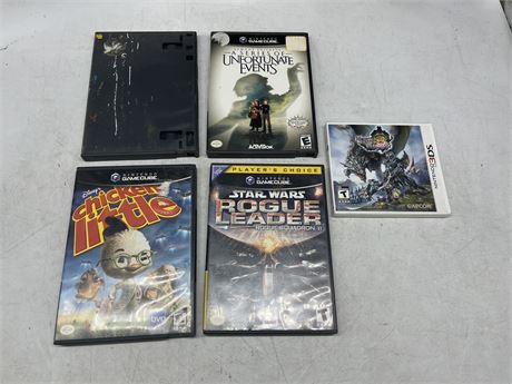4 GAMECUBE AND 1 3DS GAMES