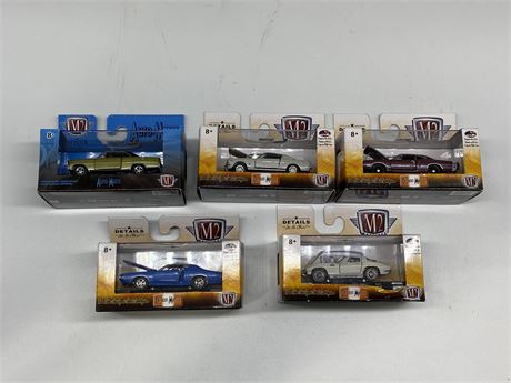 5 LIMITED EDITION M2 1/64 SCALE DIE CAST CARS