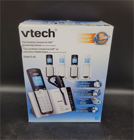 V-TECH FIVE HANDSET CONNECT TO CELL ANSWERING SYSTEM