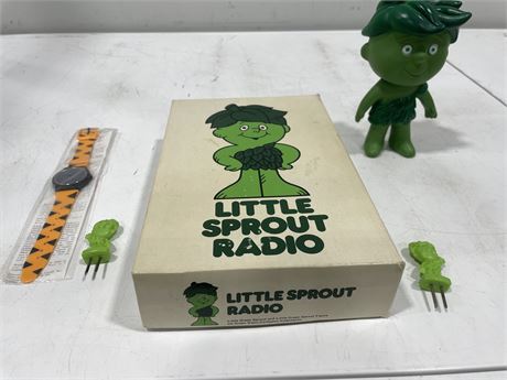 LITTLE SPROUT RADIO, FIGURE, CORN HOLDERS + TONY THE TIGRE WATCH