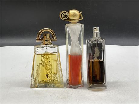 3 OPENED GIVENCHY PERFUMES