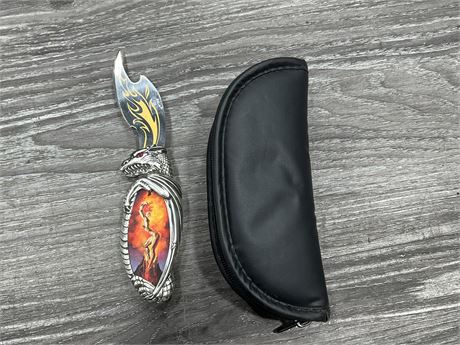 KNIGHT STONE COLLECTION DRAGON POCKET KNIFE - 7”