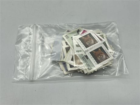 UNUSED POSTAGE STAMPS $50 FACE VALUE