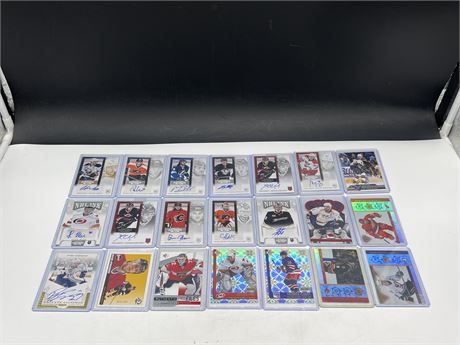 21 NHL AUTO / #’d CARDS