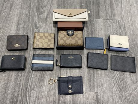 12 COACH WALLETS-UNAUTHENTICATED
