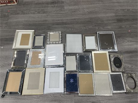 21 ASSORTED FRAMES (LARGEST 9”x10”)
