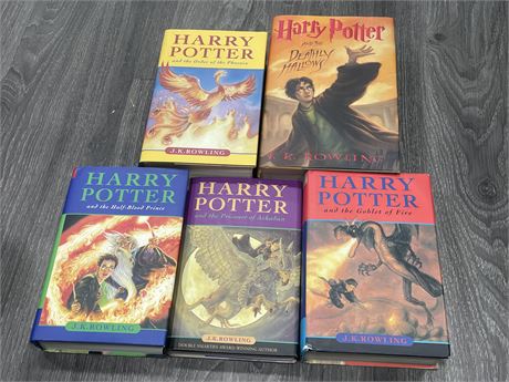 5 HARRY POTTER BOOKS 2 ARE FIRST EDITION