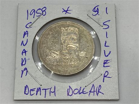 1958 CANADIAN DEATH DOLLAR