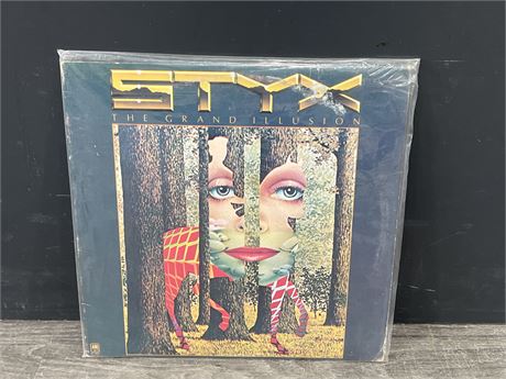 STYX - THE GRAND ILLUSION - VG+ INCLUDES POSTER